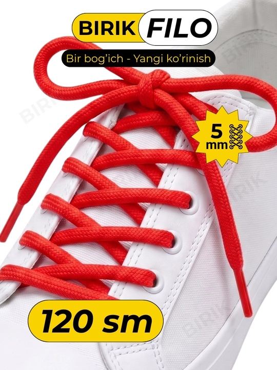 BIRIK FILO - 5 mm li 120 sm li poliester yumaloq bog‘ichlari