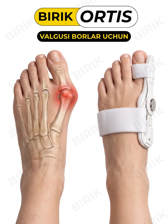 BIRIK ORTIS - bosh barmoq ortezi, sharnirli fiksator, 34-45, 1 dona
