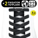 BIRIK FLEX elastik bog‘ichsiz shnurlar, 8 mm, fiksatorli